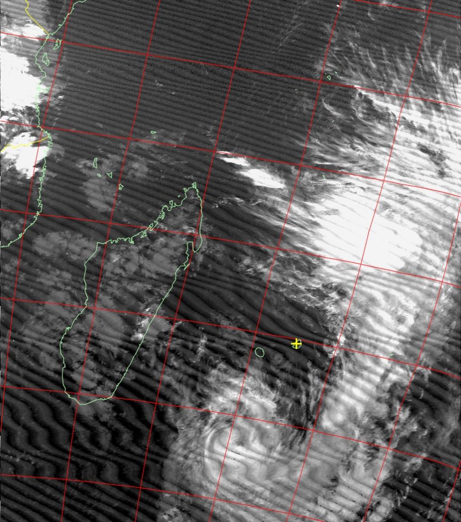 Moderate tropical storm Daya, Noaa 18 IR 11 Feb 2016 18:14