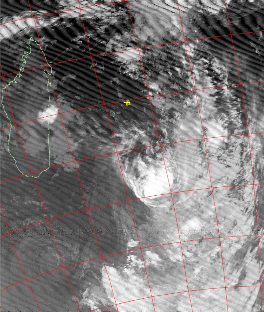 Moderate tropical storm Daya, Noaa 18 IR 12 Feb 2016 05:28 