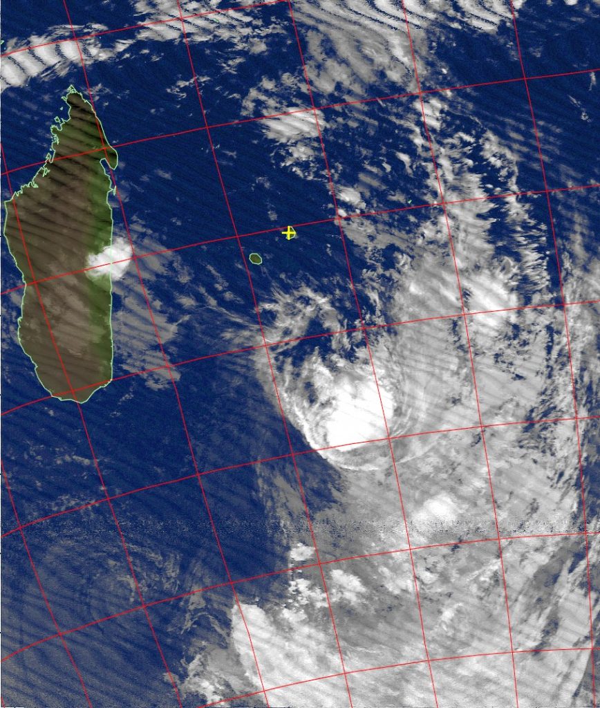 Moderate tropical storm Daya, Noaa 18 IR 12 Feb 2016 05:28 
