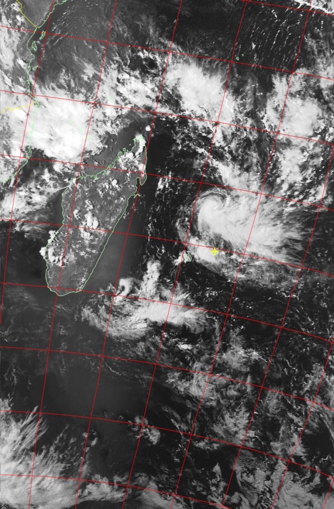 Moderate tropical storm Carlos, Noaa 19 VIS 04 Feb 2017 15:36