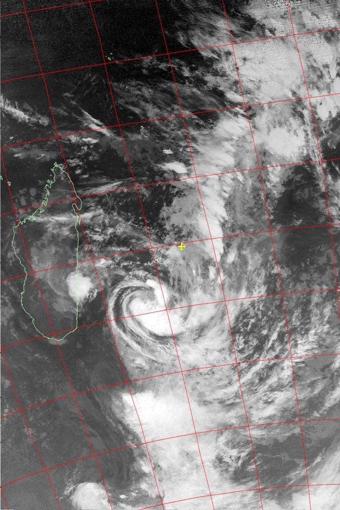 Moderate tropical storm Daya, Noaa 19 IR 11 Feb 2016 02:23