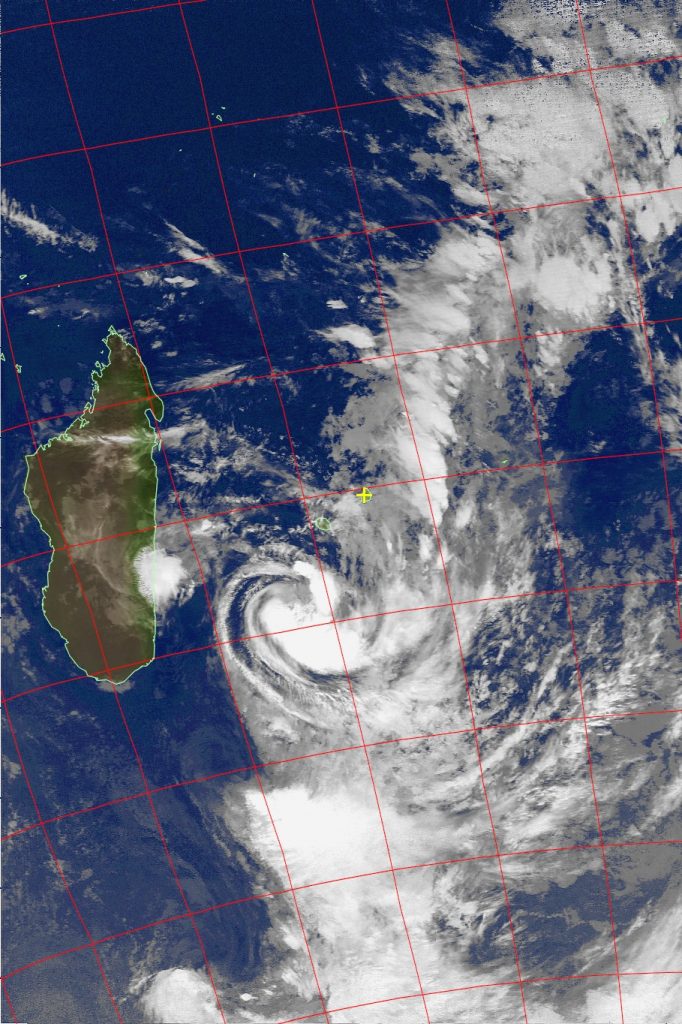 Moderate tropical storm Daya, Noaa 19 IR 11 Feb 2016 02:23