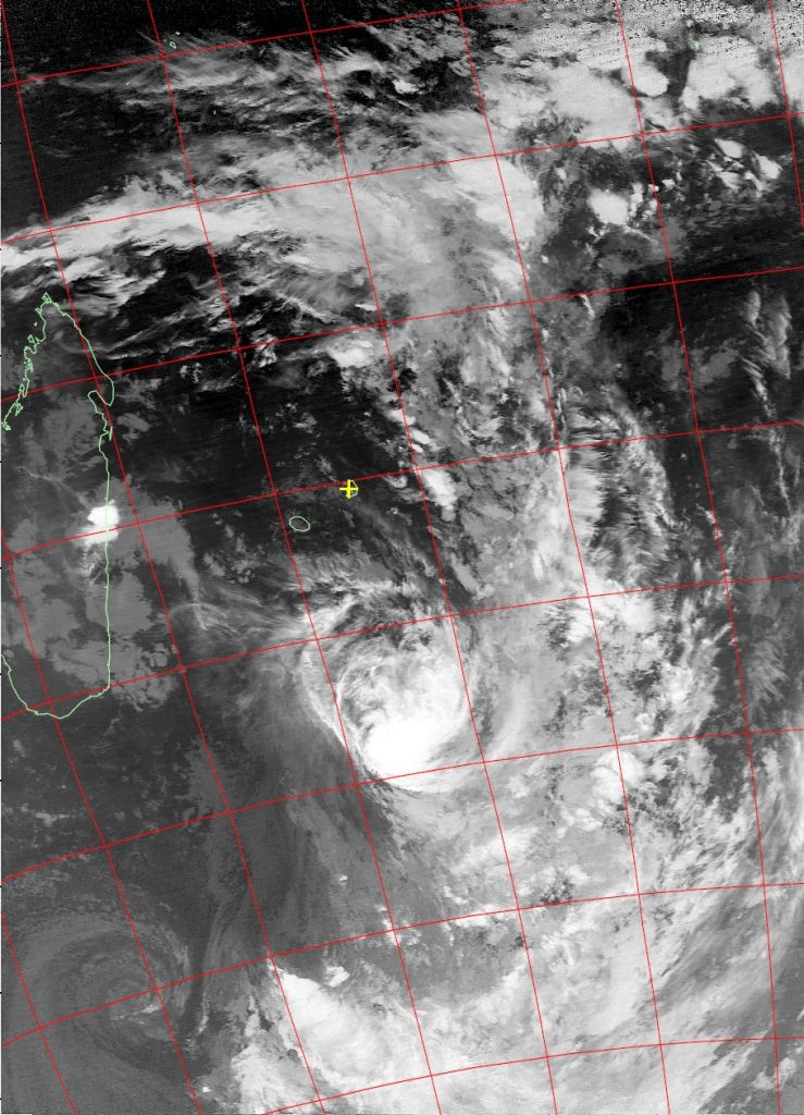 Moderate tropical storm Daya, Noaa 19 IR 12 Feb 2016 02:12