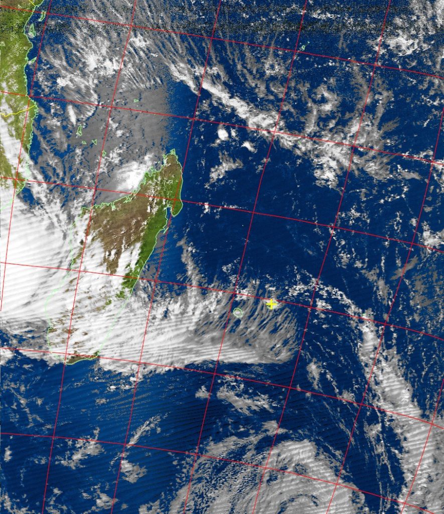 Moderate tropical storm, Noaa 19 VIS 13 Feb 2017 15:34