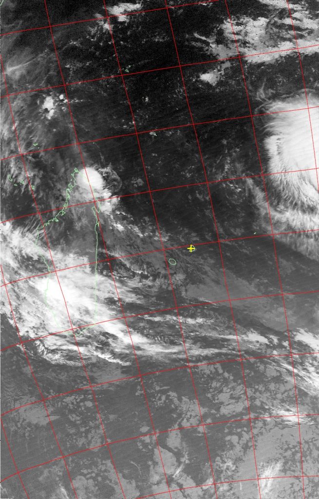 Moderate tropical storm Fantala, Noaa 19 IR 12 Apr 2016 02:36