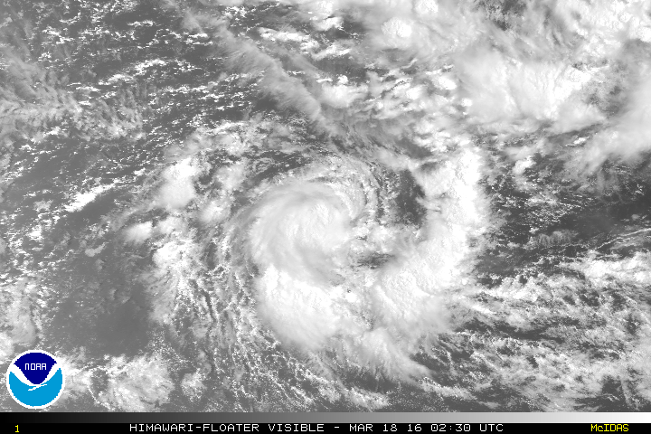 Tropical cyclone Emeraude, Noaa VIS 18 Mar 2016 06:30