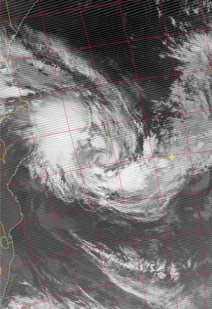 Overland, Tropical Cyclone Ava, Noaa 19 IR 06 Jan 2018 04:08