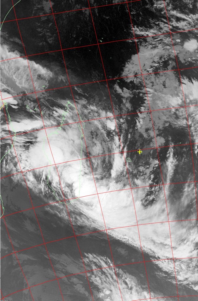 Overland, Tropical Cyclone Ava, Noaa 19 IR 07 Jan 2018 03:56