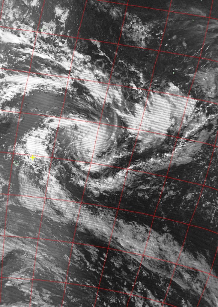 Moderate Tropical Storm Berguitta, Noaa 19 VIS 13 Jan 2018 15:21