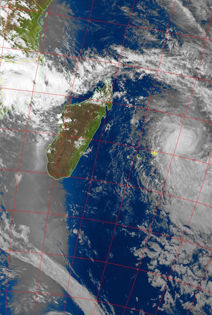 Tropical Cyclone Berguitta, Noaa 19 VIS 16 Jan 2018 16:26