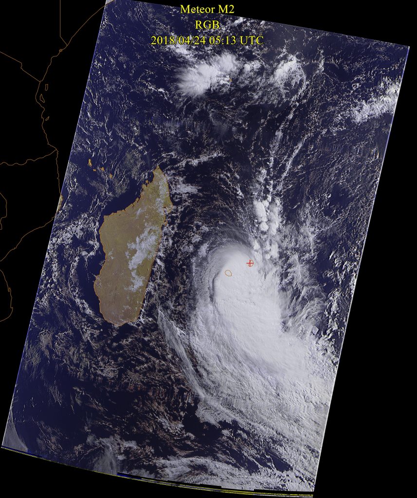 Severe Tropical Storm Fakir, Meteor-M N2 24 Apr 2018 09:13